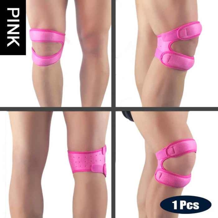 1Piece Adjustable Patella Knee Strap with Double Compression Pads