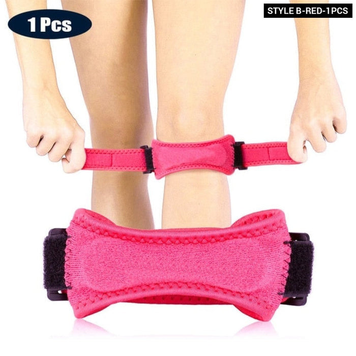 1Piece Adjustable Patella Knee Strap with Double Compression Pads