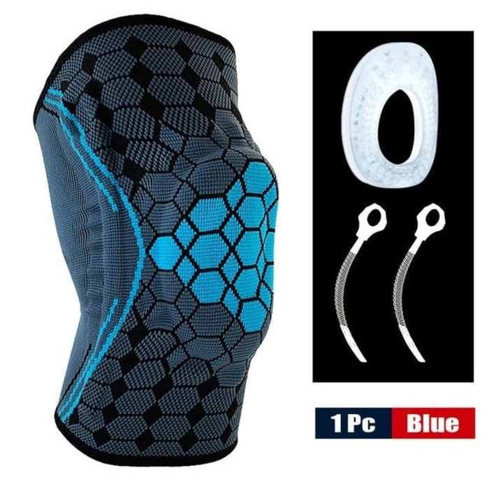 1Piece Sports Compression Knee Sleeve with Side Stabilizers for Joint Pain Meniscus Tear