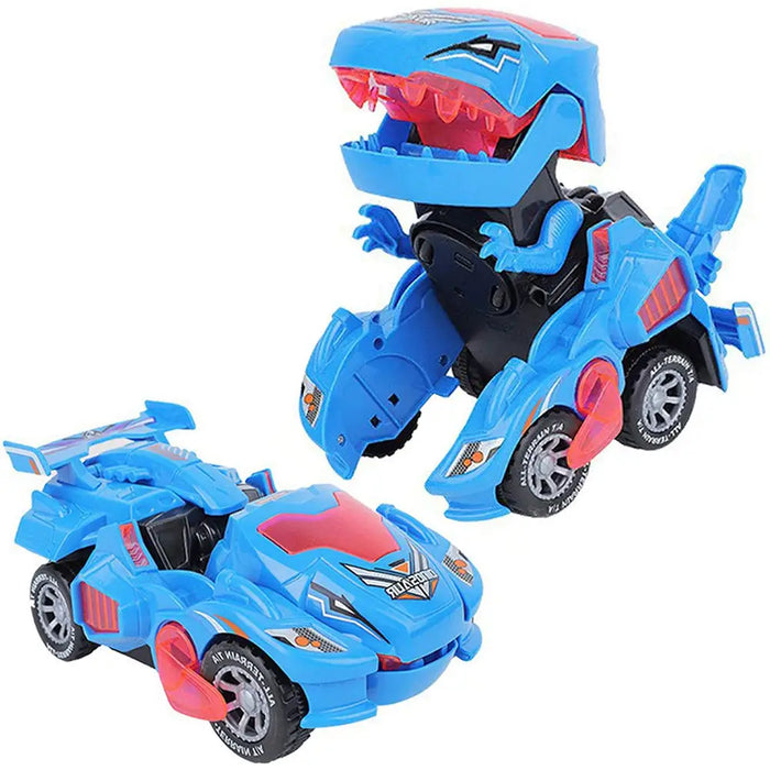 2 In 1 Automatic Transforming Dinosaur Toy Car With Led