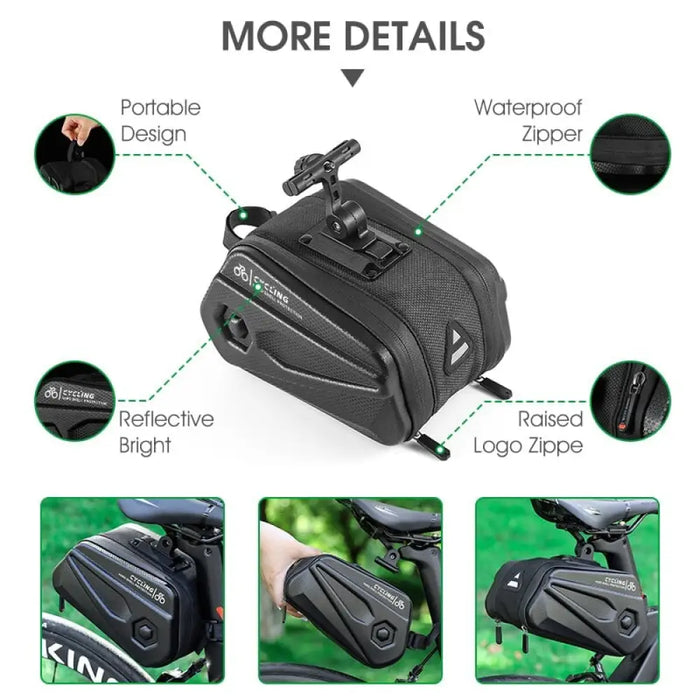 2.6l Lage Capacity Hard Shell Waterproof Tail Bag