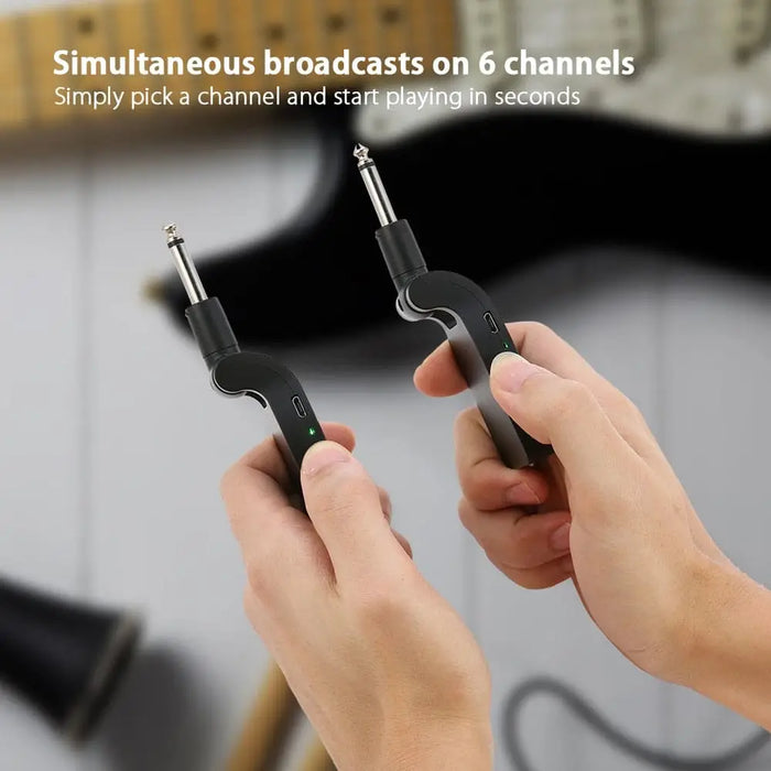 2.4g Wireless Guitar Transmitter Audio 6 Channels Receiver