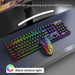 2.4g Wireless Rechargable Rgb Backlight Gaming Keyboard