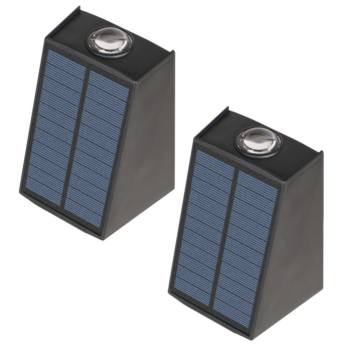 Vibe Geeks 2 Pack Solar Wall Lights Up And Down Fence