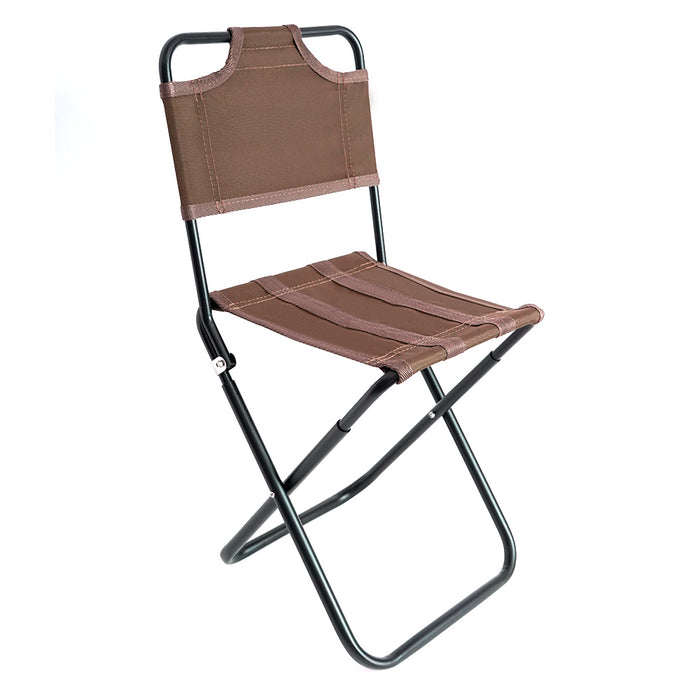 Vibe Geeks Aluminum Portable Folding Camp Chair-khaki