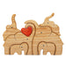 Vibe Geeks Wooden Elephant Family Stackable Figurine