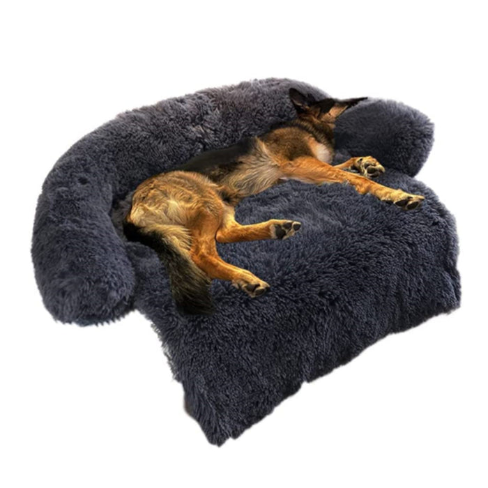 Vibe Geeks Calming Pet Bed - Fluffy Plush Dog Mat