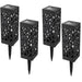 Pack Of 4 Cool White Waterproof Led Solar Garden Stake