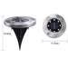 8-leds Waterproof Solar Ground Garden Lights