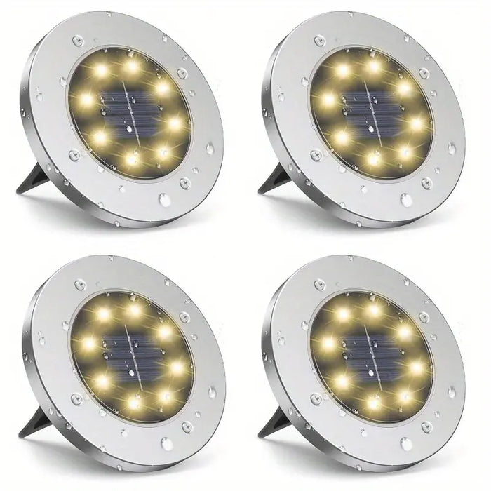 8-leds Waterproof Solar Ground Garden Lights