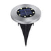 8-leds Waterproof Solar Ground Garden Lights