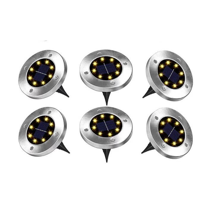 8-leds Waterproof Solar Ground Garden Lights