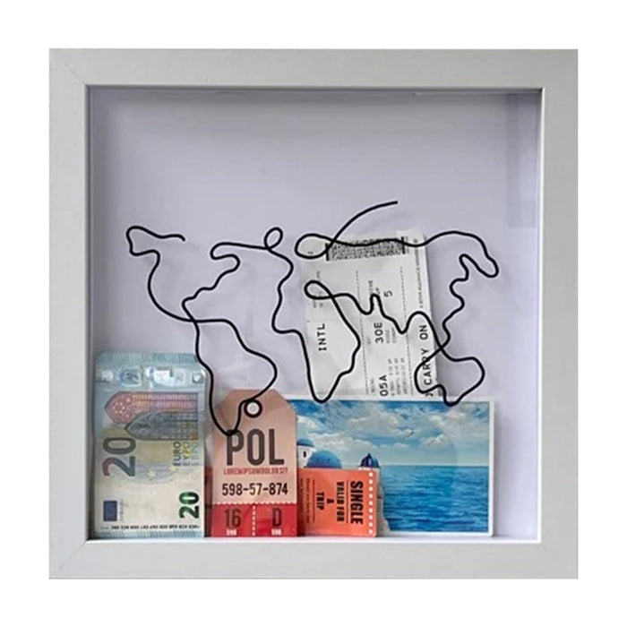 Vibe Geeks Adventure Archive Box Wood Frame Travel Tickets