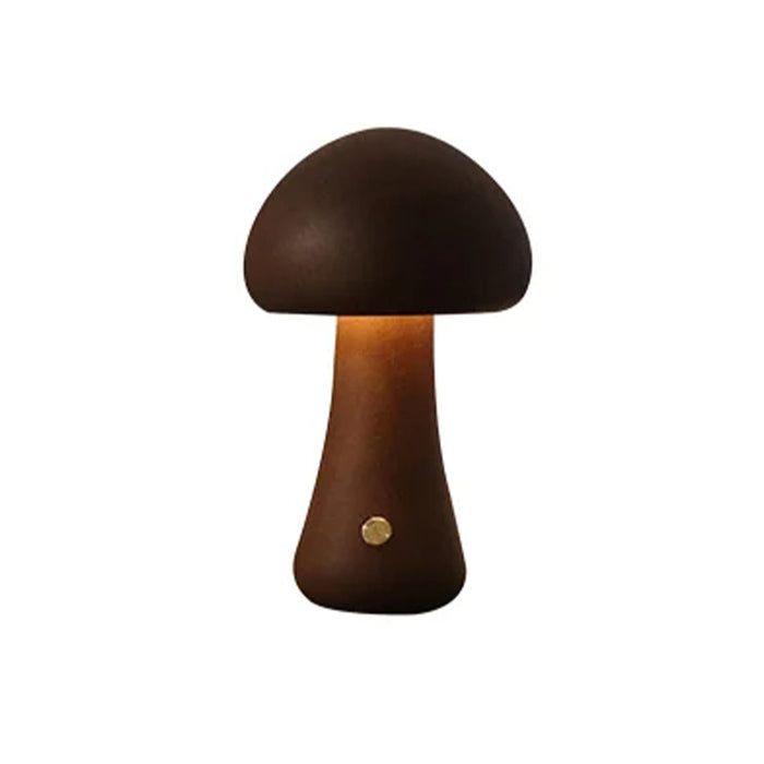 Vibe Geeks Wooden Mushroom Led Night Light For Bedroom