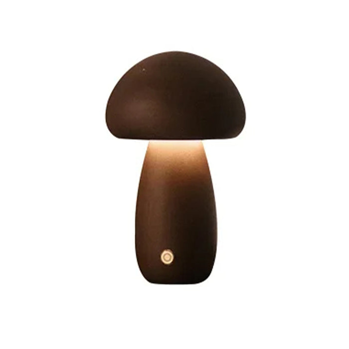 Vibe Geeks Wooden Mushroom LED Night Light for Bedroom - USB Rechargeable