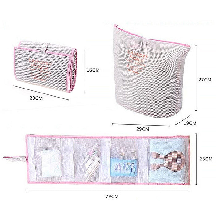 Portable Reusable Bath Hanging Mesh Bag Organizer