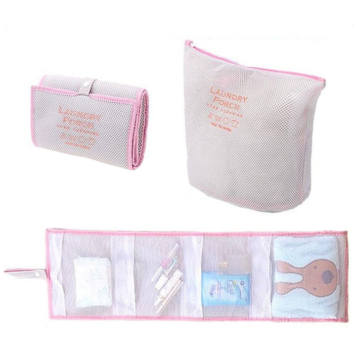 Portable Reusable Bath Hanging Mesh Bag Organizer