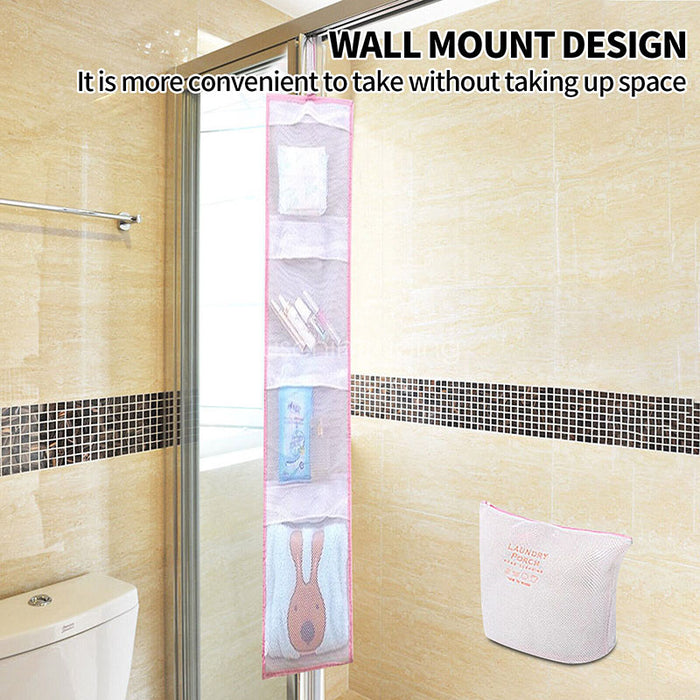 Portable Reusable Bath Hanging Mesh Bag Organizer