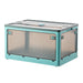 Plastic 4 Doors Stackable Collapsible Storage Bins With Lid