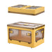 Plastic 4 Doors Stackable Collapsible Storage Bins With Lid