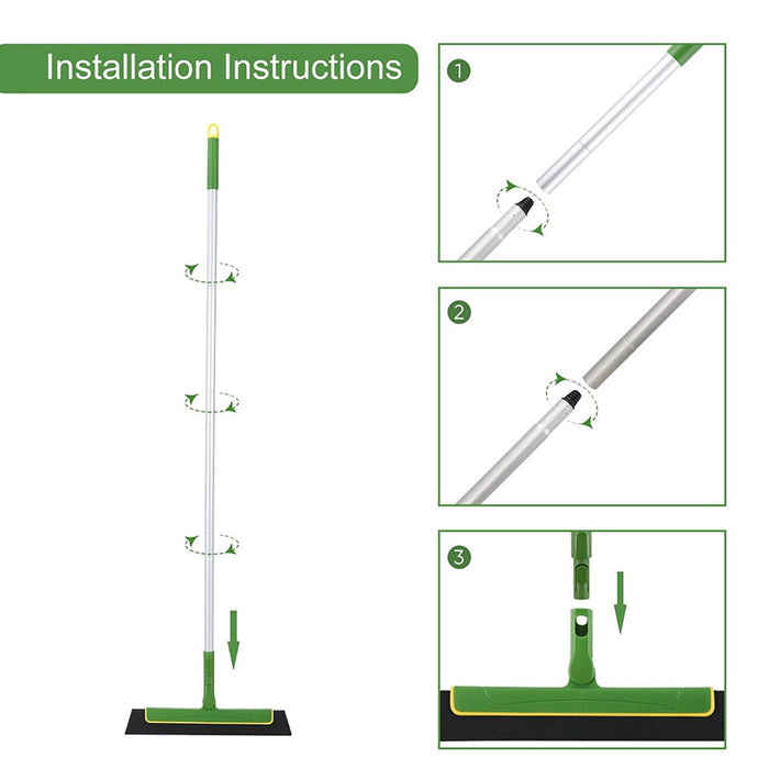 Long Handle Floor Squeegee Broom Foam For Shower Bathroom