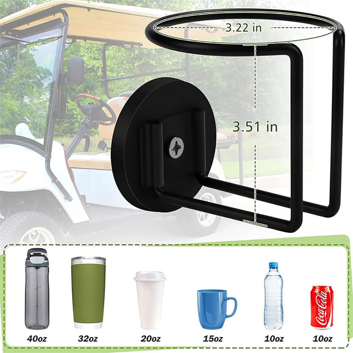 Vibe Geeks Stainless Steel Magnetic Cup Holder Caddy Drink Holder for Tractor Lawn Mower Truck
