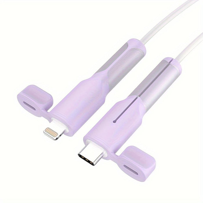 Vibe Geeks Mobile Phone Data Cable Protective Cover Silicone Anti-break Charging Cable Protective Cover With Dust Cap