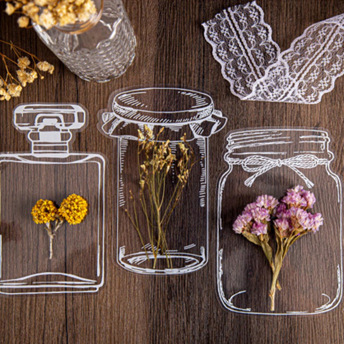 Vibe Geeks 20pcs Handmade Transparent Dried Flower Bookmark