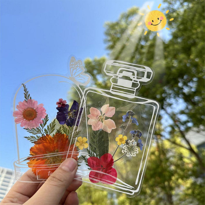 Vibe Geeks 20pcs Handmade Transparent Dried Flower Bookmark