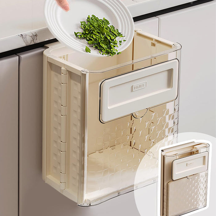 Vibe Geeks Space-Saving Hanging Collapsible Trash Can For Kitchen