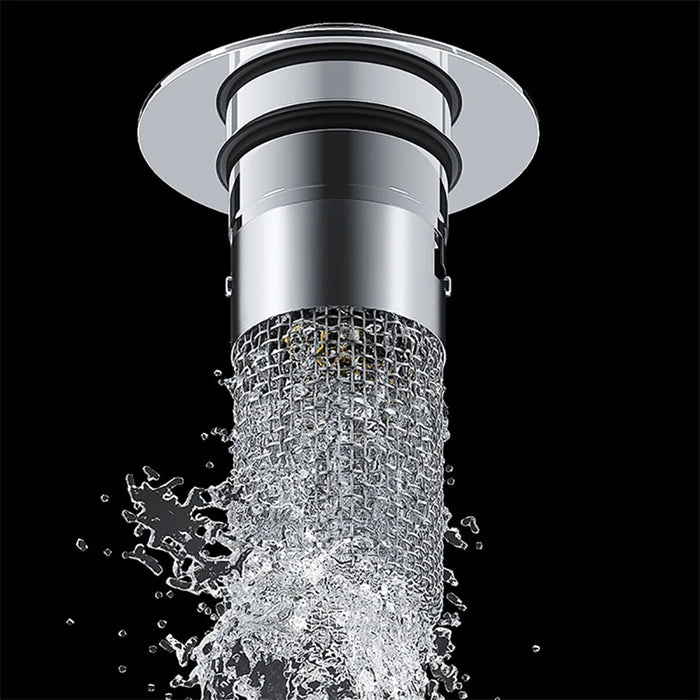 Vibe Geeks Anti-Odor Pop-Up Design Stainless Steel Sink Strainer & Stopper