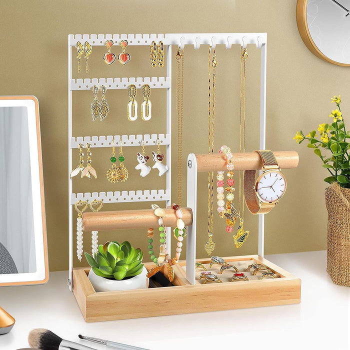 Vibe Geeks Desktop Jewelry Organizer Jewelry Stand With Ring And Bracelet Holder