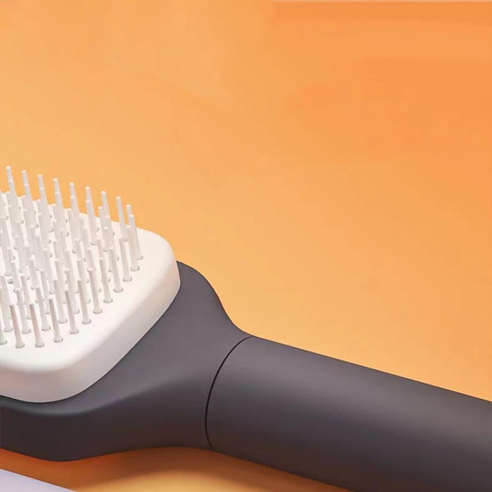 Vibe Geeks Anti-Static Massage Comb Scalable Rotate Lifting Self Cleaning Hairbrush