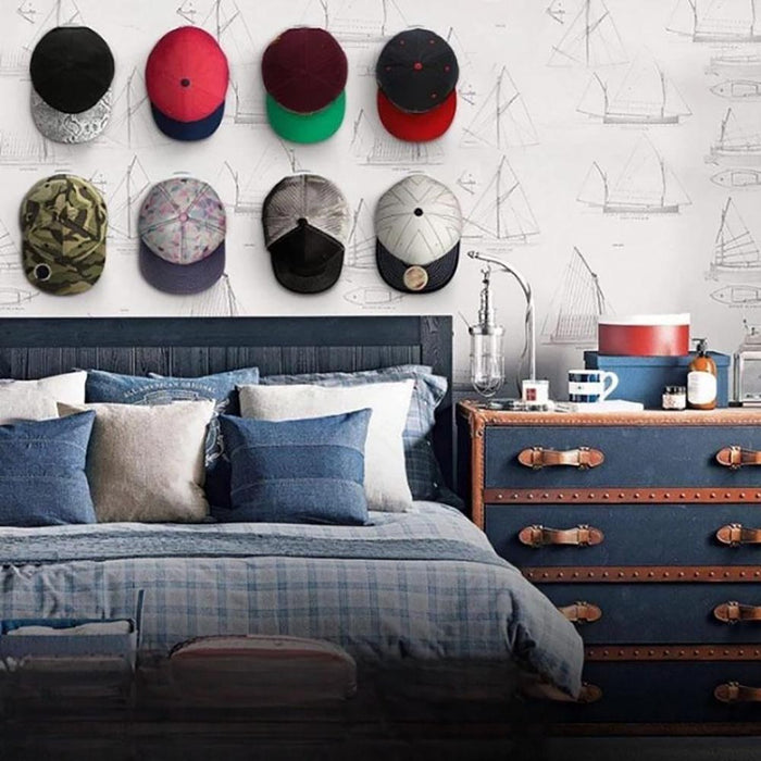 Vibe Geeks 10Pcs Self-Adhesive Multifunctional Hat Hooks For Wall