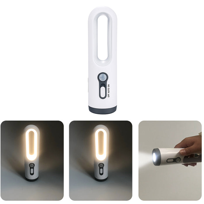 Vibe Geeks 2-In-1 Portable Led Motion Sensor Night Light Indoor Flashlight - Rechargeable