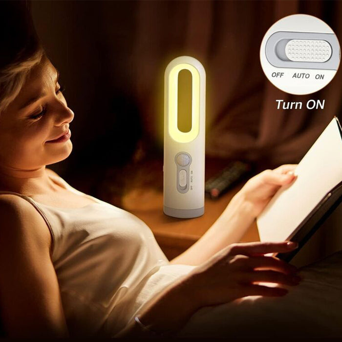 Vibe Geeks 2-In-1 Portable Led Motion Sensor Night Light Indoor Flashlight - Rechargeable