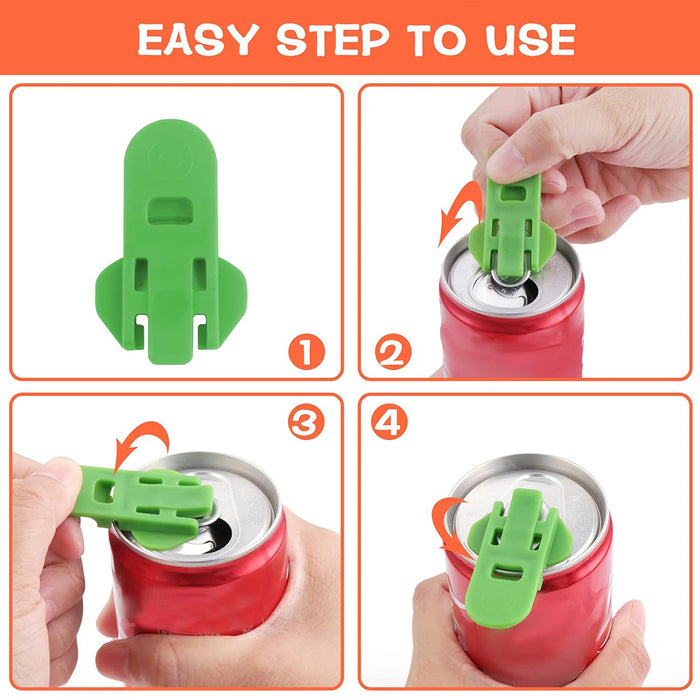 Vibe Geeks 6Pcs Dustproof And Insect Proof Simple Handheld Can Opener For Beer And Soda