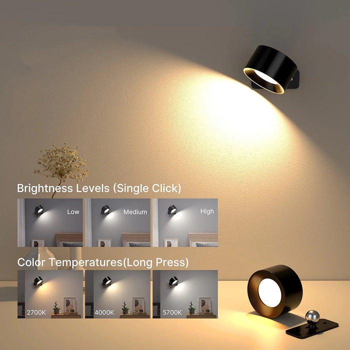 Vibe Geeks 360° Rotatable Dimmable Touch Control Magnetic