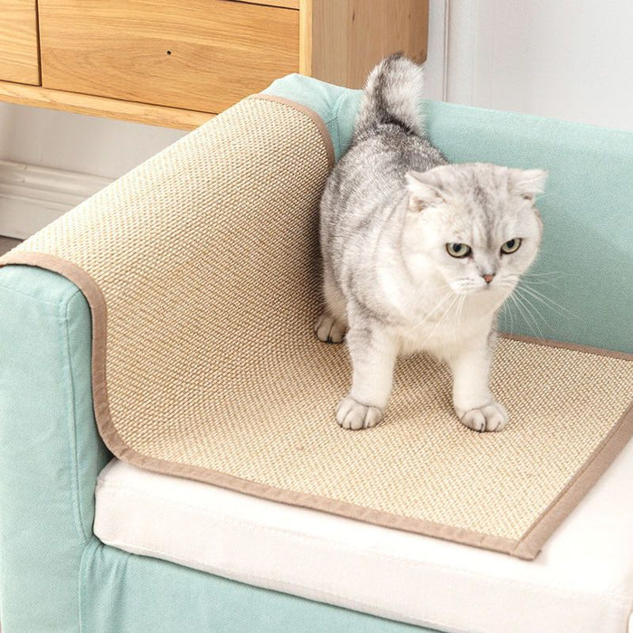 Vibe Geeks Natural Bamboo Cat Scratcher Sofa Mat