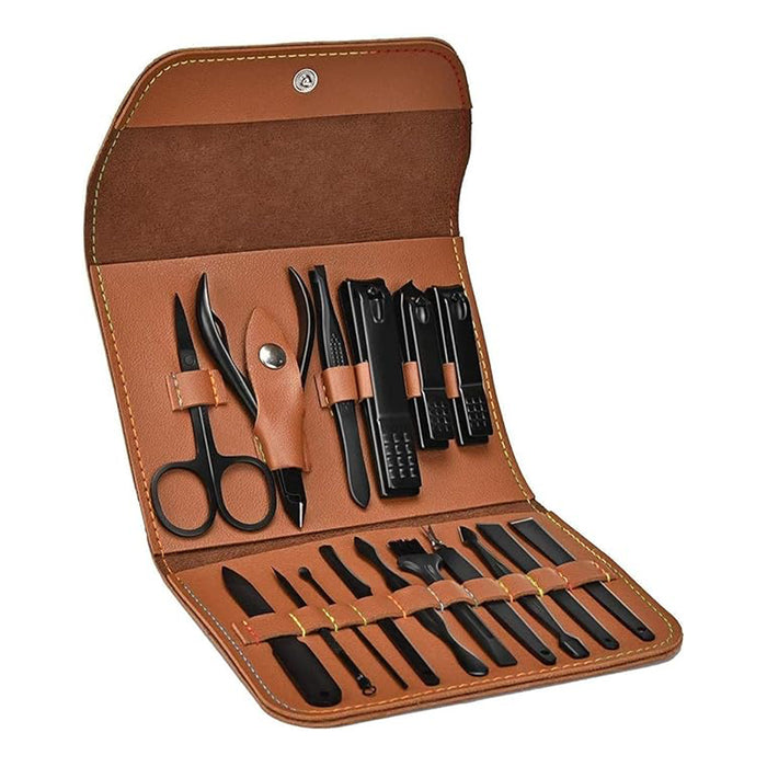 Vibe Geeks 4/16Pcs High-Quality Steel Professional Nail Cutters Tools With Travel Case Kit