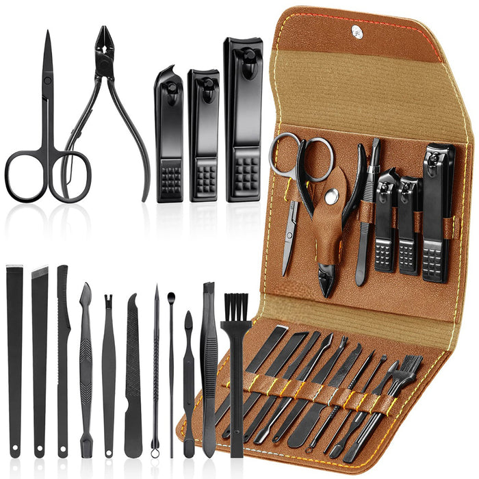 Vibe Geeks 4/16Pcs High-Quality Steel Professional Nail Cutters Tools With Travel Case Kit