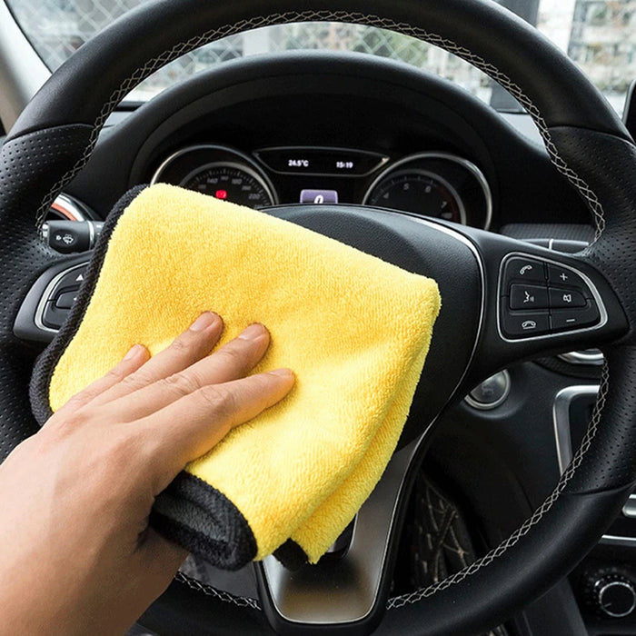 Vibe Geeks 3/5/10Pcs Ultra-Soft Dual Layer Microfiber Towels For Car Washing And Household