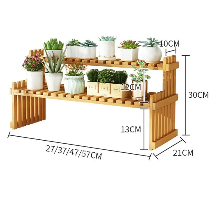 Vibe Geeks Plant-Inspired Multi-Level Storage Rack For Indoor Or Balcony Areas