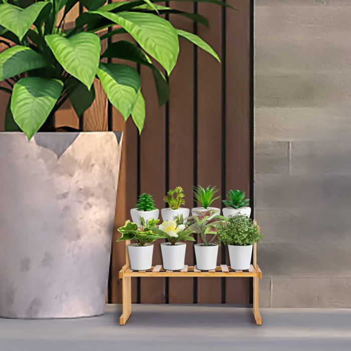 Vibe Geeks Plant-Inspired Multi-Level Storage Rack For Indoor Or Balcony Areas