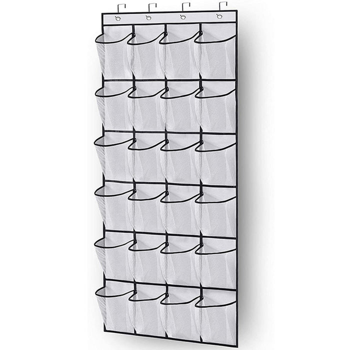 Vibe Geeks 24 Grid Wall-Mounted Sundries Organizer With Mesh Pocket