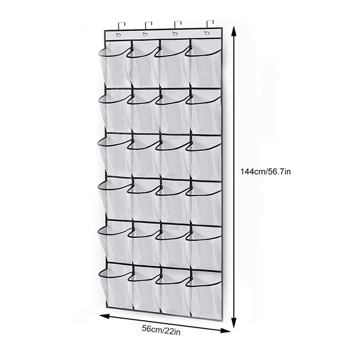 Vibe Geeks 24 Grid Wall-Mounted Sundries Organizer With Mesh Pocket