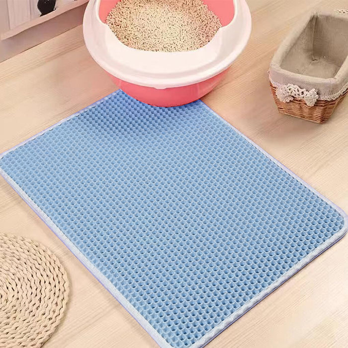 Vibe Geeks Waterproof Double Layer Cat Litter Mat Non-Slip Scratch Pad