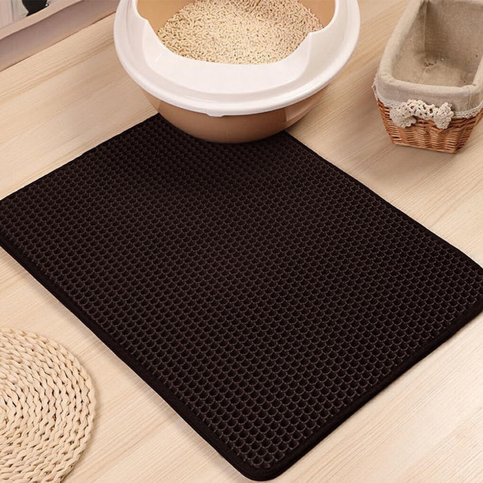 Vibe Geeks Waterproof Double Layer Cat Litter Mat Non-Slip Scratch Pad