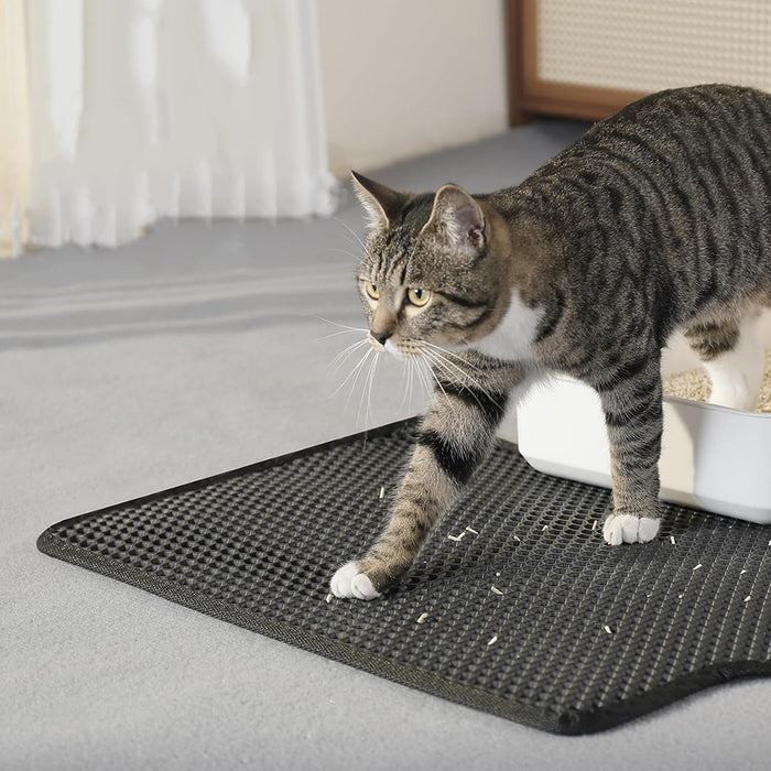 Vibe Geeks Waterproof Double Layer Cat Litter Mat Non-Slip Scratch Pad