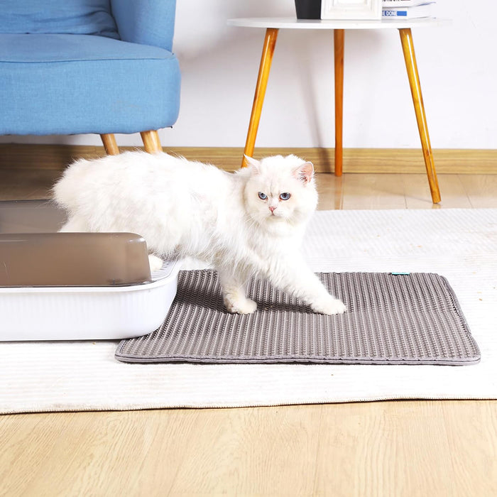 Vibe Geeks Waterproof Double Layer Cat Litter Mat Non-Slip Scratch Pad